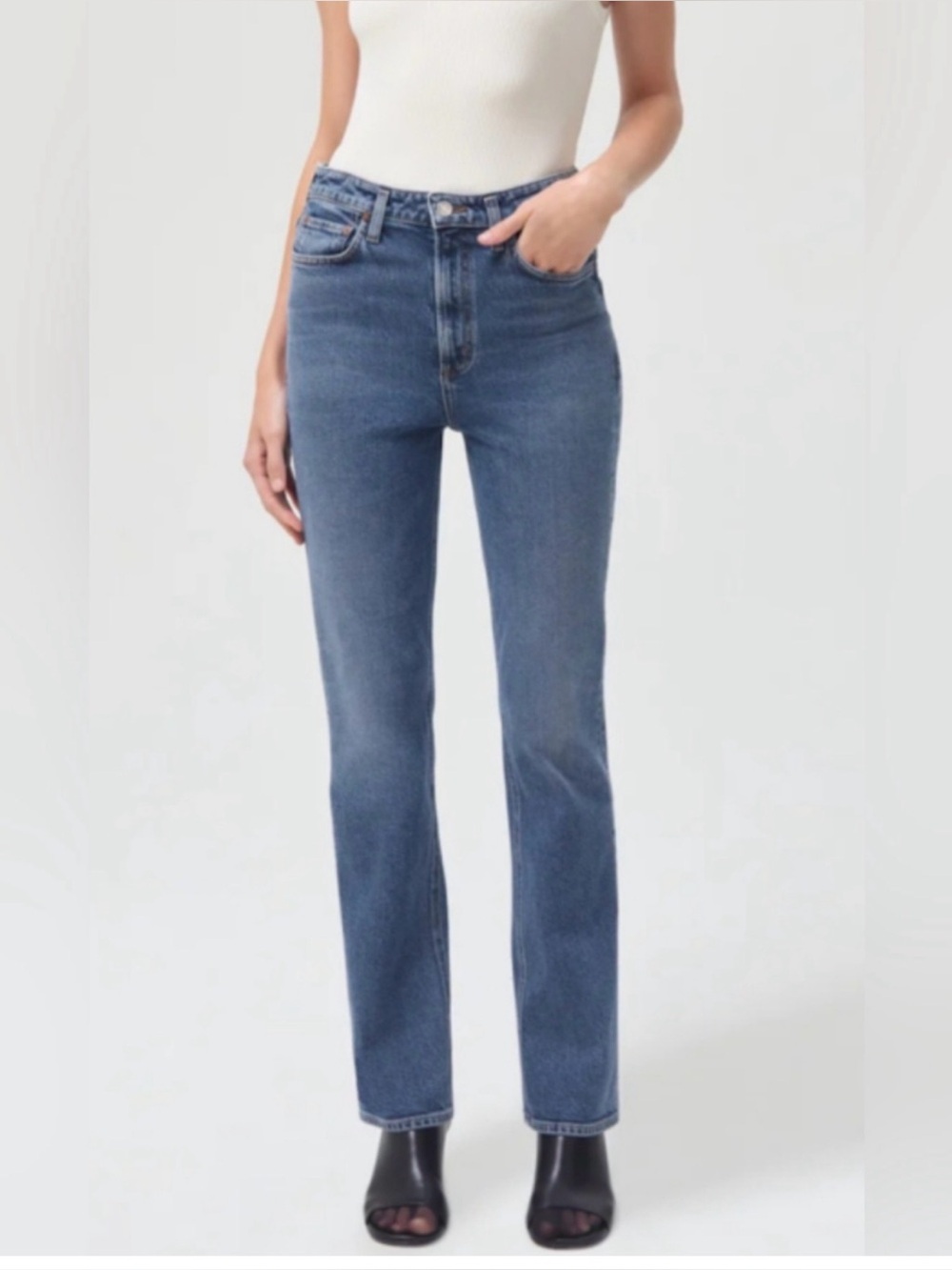 AGOLDE Vintage High Rise Bootcut Jeans in Prophecy Sz 27 Luxury Designer Soft